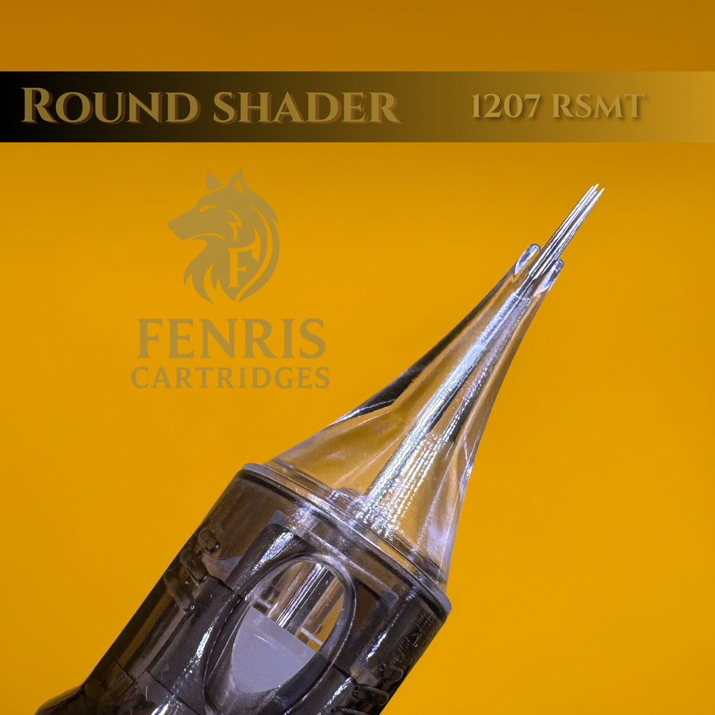 Fenris Cartridges — Round Shader (RSMT)  12/0.35mm tattoo cartridge – side view